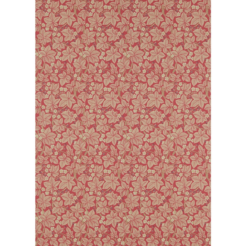 Bramble Floral Wallpaper 214697 by Morris & Co in Red